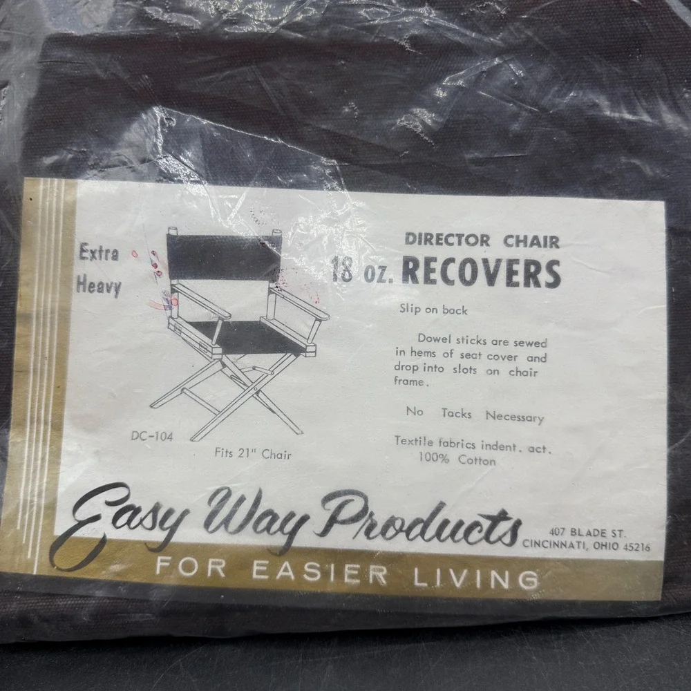 Vintage Director Chair cover Fits 21 Inch Chair Brown Easy Way Products
